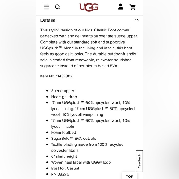 NEW UGG Classic II Gel Hearts in pink size EU 38 (women’s 7/Big girls 6) - Picture 7 of 7